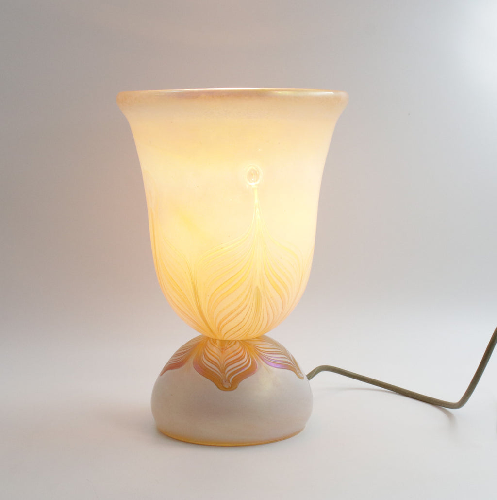 Glass Uplighter Lamp