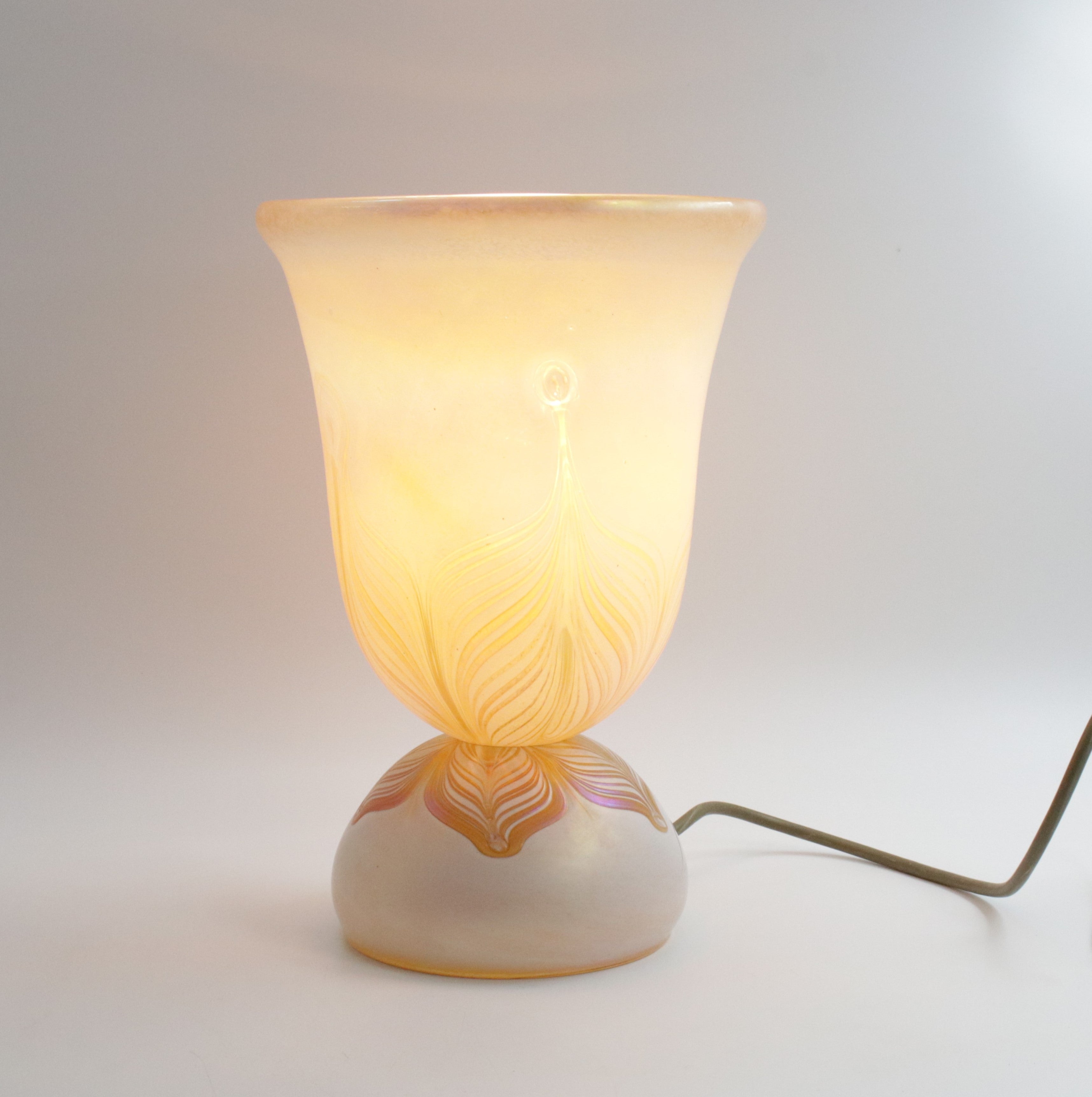 Glass Uplighter Lamp