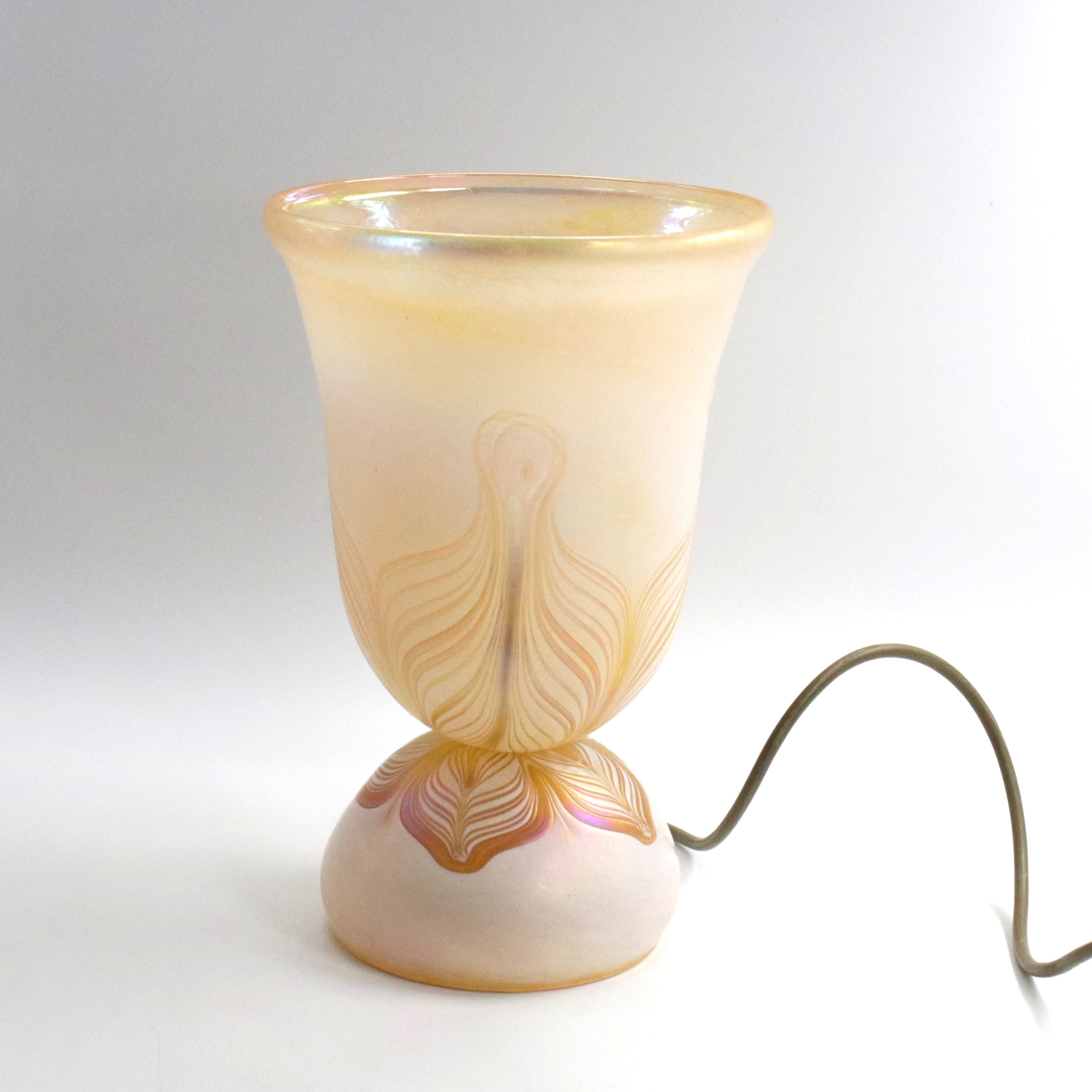 Glass Uplighter Lamp