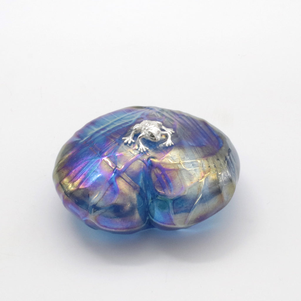 Miniature Lily Pad with Silver Frog