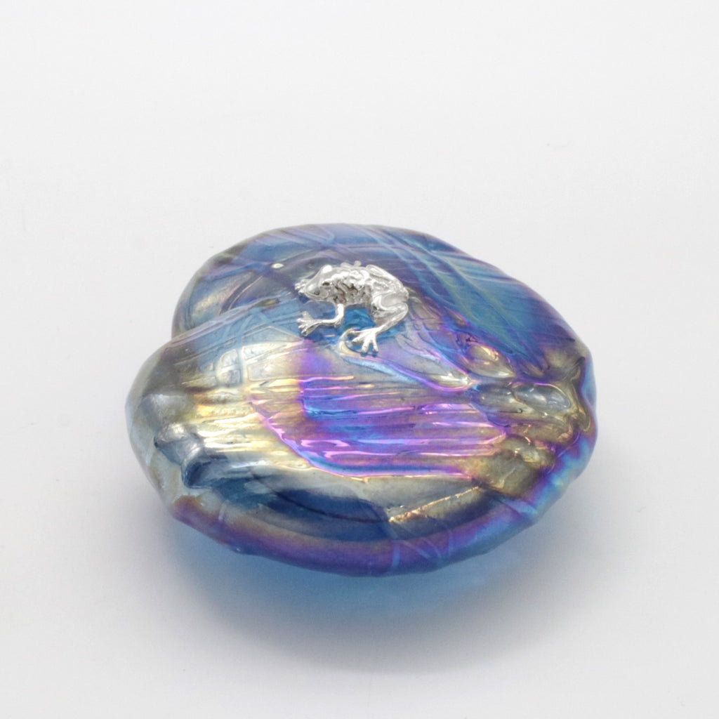 Miniature Lily Pad with Silver Frog