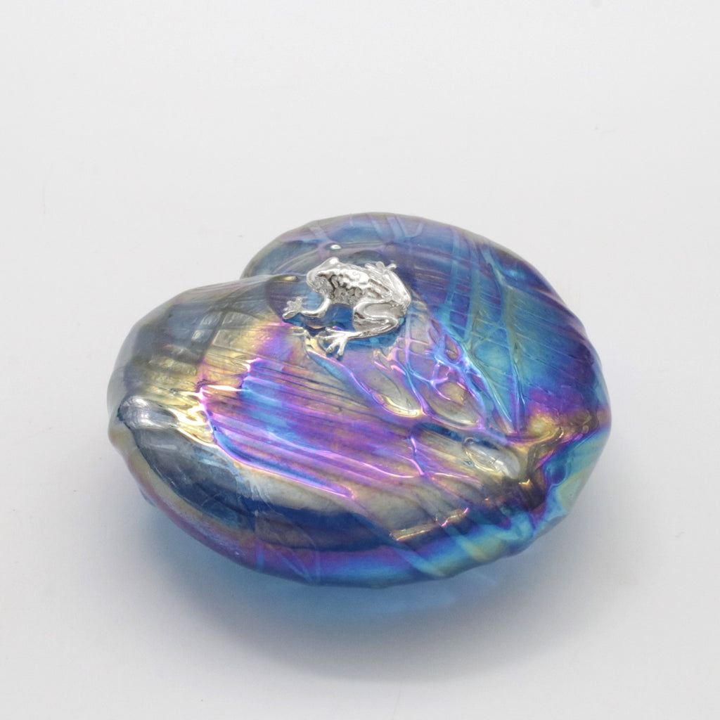 Miniature Lily Pad with Silver Frog