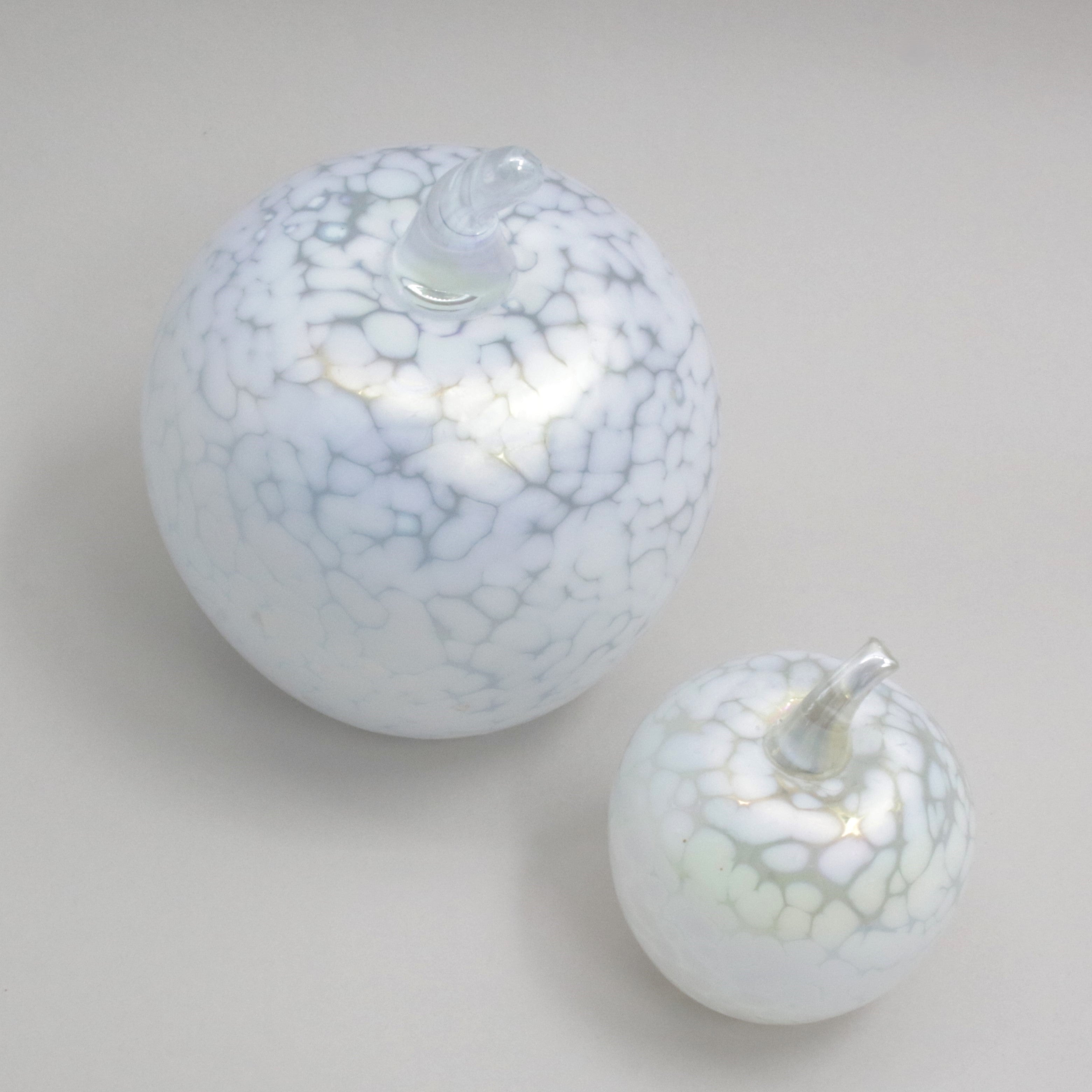Pearl White Glass Apples