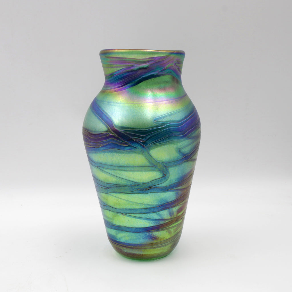 Green and Blue Iridescent Vase