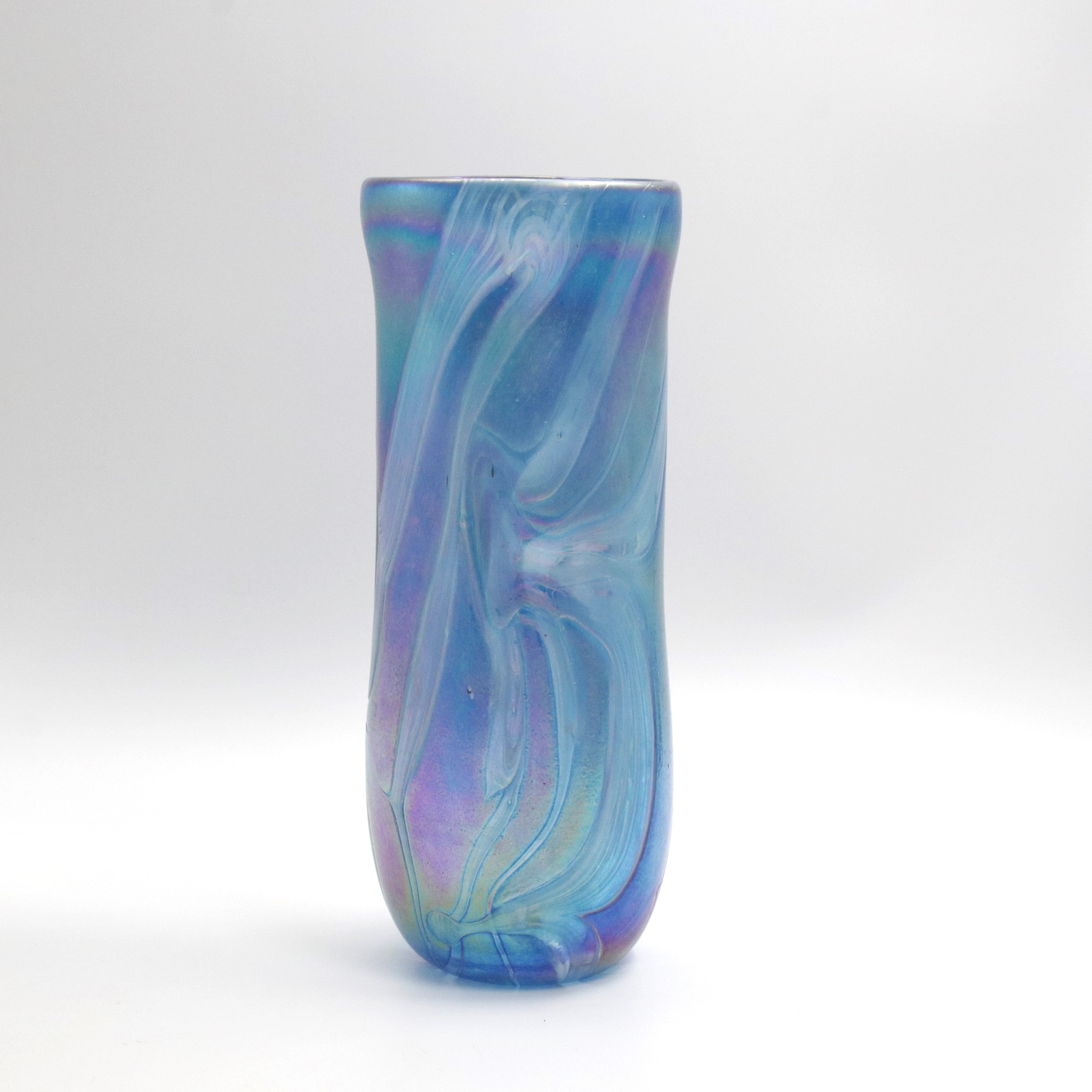 Aquamarine and Pearl Vase