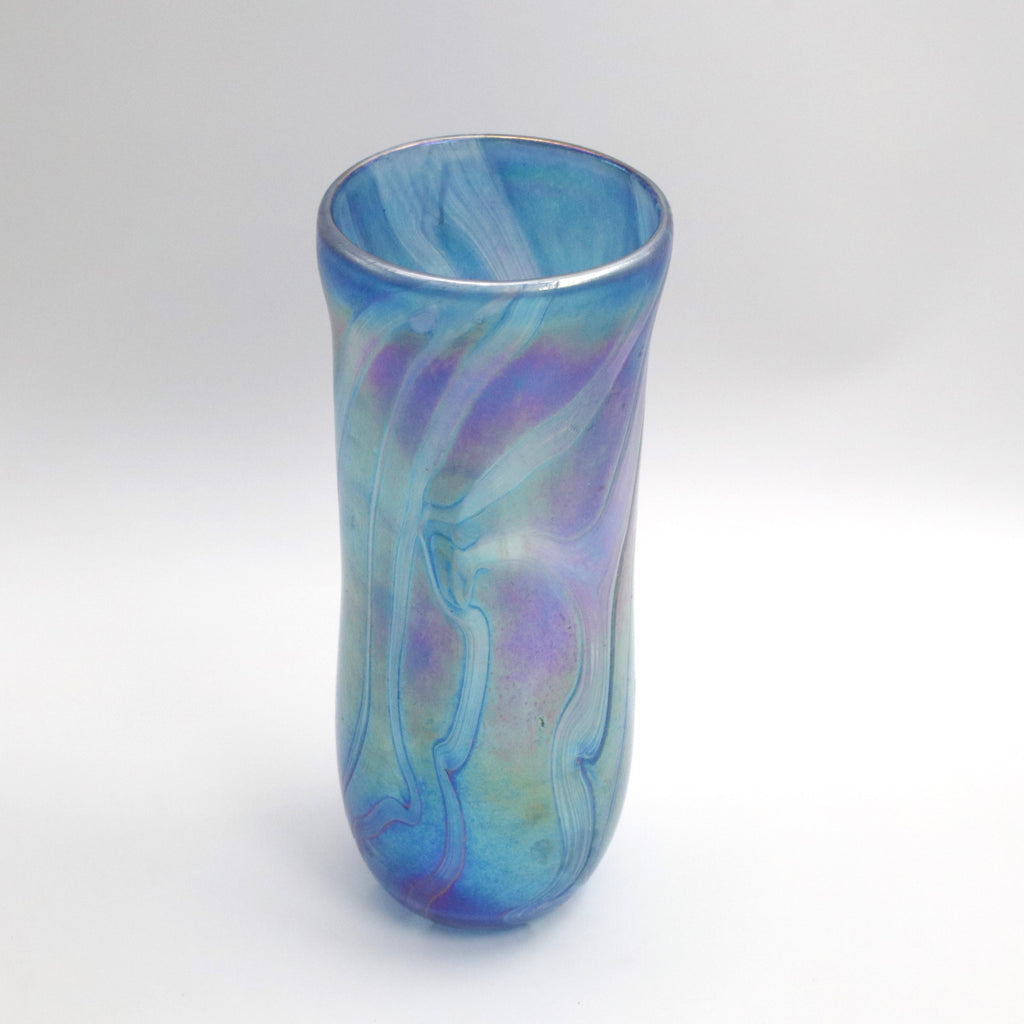 Aquamarine and Pearl Vase