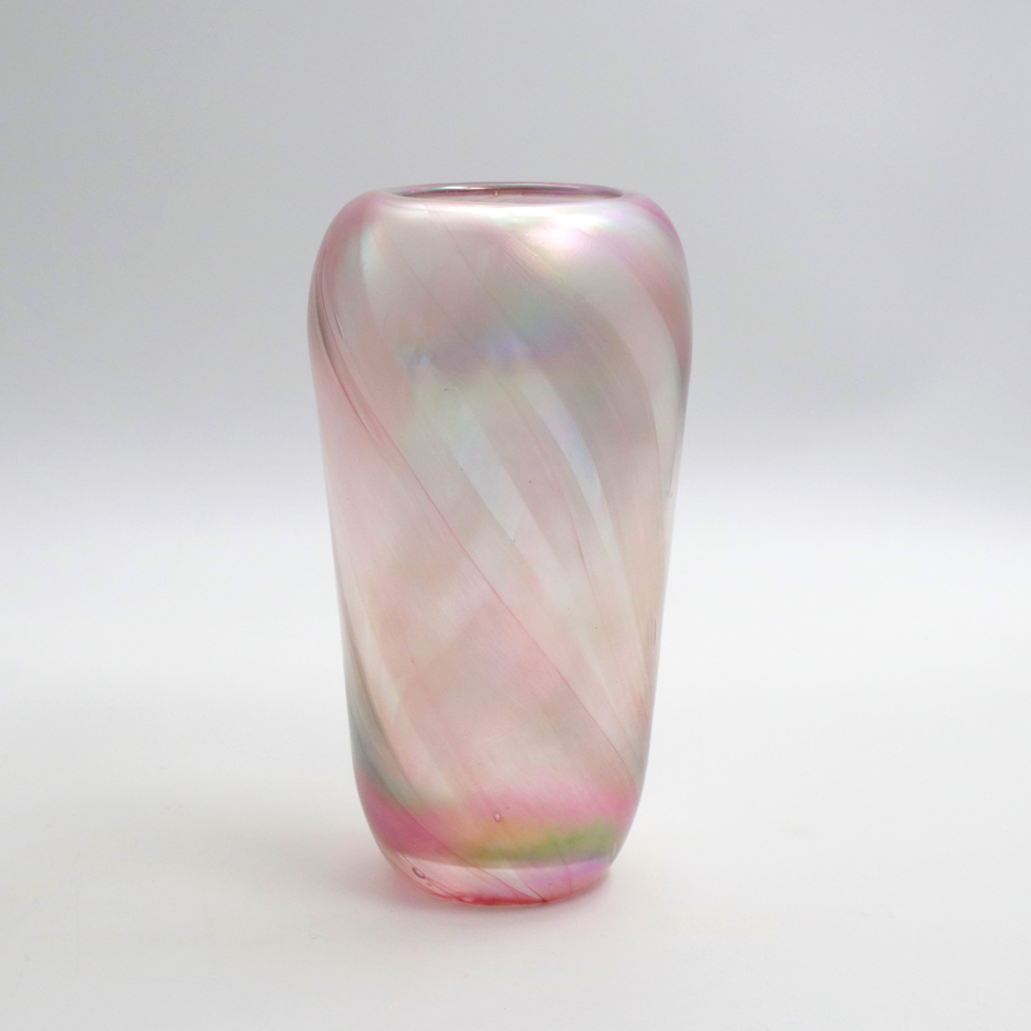 Pale Pink iridescent Vase